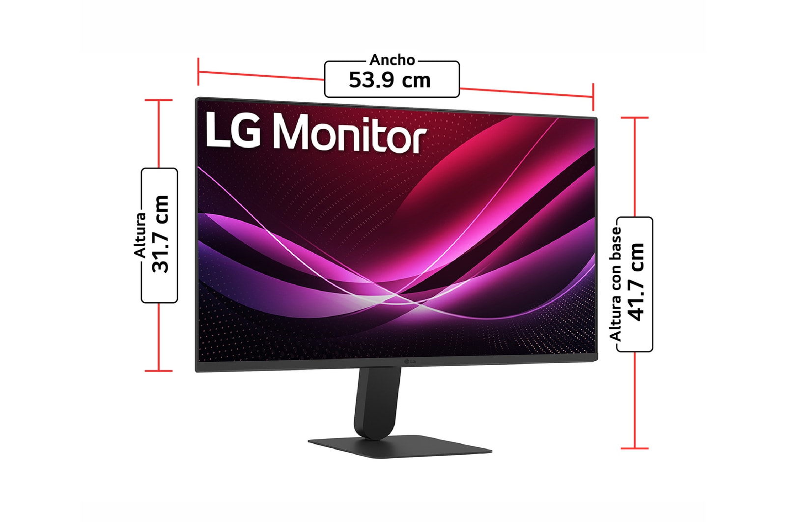 Dimensiones Monitor LG IPS Full HD de 24" 24U411A-B 